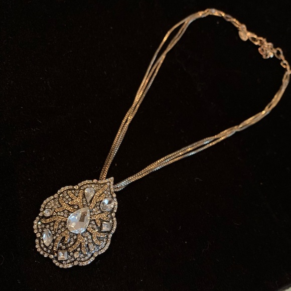 🆕🔥Oversize Shiny Crystals Necklace Jewel - Picture 3 of 5